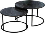 FDY Set 2 Masute De Cafea Selmma PAL Finisaj Marmura Neagra Model 2 Masa de cafea