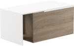 FDY Masuta Cafea Extensibila Alien, PAL Finisaj Stejar Sonoma-Alb 100-160x50x45 Cm Masa de cafea