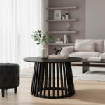 FDY Masuta Cafea Rotunda Dominom, MDF , Neagra, Diametru 80 Cm Masa de cafea