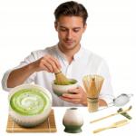 Bedee Matcha Szett Japán Stílusú Bögre Seprű Állvány Kanál 7DB-OS (ZESTAW DO MATCHY JAPOŃSKI STYL 0)