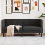 vidaXL Canapea Negru 174 x 74, 5 x 70, 5 cm PVC GartenMobel Dekor (42013014) Canapea