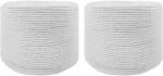 vidaXL Sfoara 2 pcs Alb Bumbac GartenMobel Dekor (42011842)