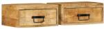 vidaXL Noptiere de perete, 2 buc. , lemn masiv de mango brut GartenMobel Dekor (4017455)