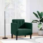 vidaXL Canapea scaun cu cotiere, verde închis, 53 cm, catifea GartenMobel Dekor (4100555)