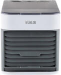 Muhler Настолен охладител MUHLER MC-585, 3 в 1(охлаждане, овлажняване, пречистване), USB захранване, Резервоар 0, 380л, LED светлини, Бял с черен (KT-1005698)