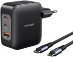 Intenso Adaptoare de alimentare Intenso 100W GaN cu 3 porturi, USB-C, negru (7810010)