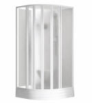 RAVAK Supernova cabină cu cădiță 80x80 cm semicircular alb luciu/ 80644112ZG (80644112ZG)