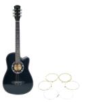 DEPOX Chitara clasica din lemn DEPOX®, set de corzi incluse, 95 cm, negru (1962)