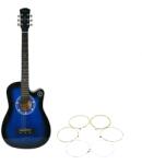 DEPOX Chitara clasica din lemn DEPOX®, Cutaway Country Blue, 95 cm, albastru (1961)