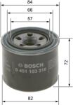 Bosch olajszűrő BOSCH 0 451 103 316 for MITSUBISHI, MAZDA, ISUZU, KUBOTA, … (0 451 103 316)