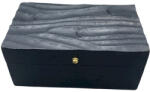  Vintage Deco Fa Doboz - Fekete Hullámok 22x12x10cm (VDBox-03)