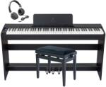Soundsation ICHOS BK - Set pian digital cu bancheta, stativ lemn, casti, 3 pedale
