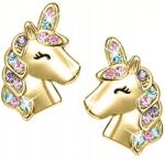 silvermark925 Unikornis fülbevaló kislánynak aranyozott sebészeti acél 316L (bizuteria DLA DzIecka CÓRKI WNUCZKI DZIECI)