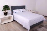 Somnart Pilota microfibra striata matlasata, Somnart, 180x200 cm, 200 g, alba, de vara, model lacrimi (PIL.MAT.A.200.180X200.BSC)
