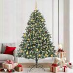 vidaXL Brad de Craciun artificial Verde 210 cm PVC si Plastic si Otel GartenMobel Dekor (3395242)