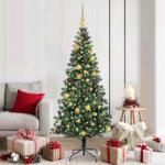 vidaXL Pom de Craciun artificial pre-iluminat cu 300 LED Verde 180 cm GartenMobel Dekor (3396759)
