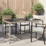 vidaXL Градинска маса Бежово 150 x 90 x 75 cm полиратан (362543)