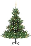 vidaXL Pom Craciun artificial brad Nordmann LED&globuri verde 210 cm GartenMobel Dekor (3077561)