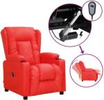 vidaXL Fotoliu rabatabil electric, rosu, piele ecologica GartenMobel Dekor (3098806)