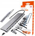 Zenwire Hub Dokkoló Állomás Usb-c Adapter 12in1 RJ45 2x Hdmi 4K Ethernet Vga Usb 3.0 (5904507520946)