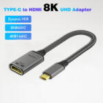 Prestige Charge Adaptor USB-C la HDMI, PRESTIGE CHARGE, HDMI 2.1, 8K@60Hz, 4K@144Hz, HDR dinamic, Plug and Play fără driver, mod extins și oglindă, compatibil laptop, MacBook, telefon
