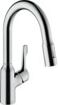 Hansgrohe Focus M43 - Baterie chiuvetă cu duș extractibil, crom 71811000 (71811000)
