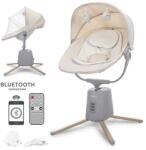 Lorelli Leagan electric pentru bebelusi Lorelli Storky, Bluetooth, telecomanda, 5 viteze de leganare, potrivit 0-6 luni, Bej Sezlong balansoar bebelusi
