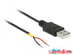Delock Kábel USB 2.0 A-típusú csatlakozódugóval > 2 db nyitott vezetékkel, 1, 5 m Raspberry Pi (MD_85664)