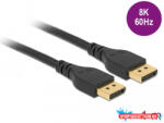 Delock DisplayPort kábel 8K 60 Hz 1 m DP 8K tanúsítvánnyal retesz nélküli (MD_85909)