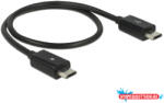 Delock Tápfeszültség-megosztó kábel Micro USB-B dugó > Micro USB-B dugó OTG (MD_83570)
