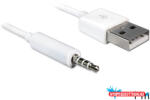 Delock USB-A apa > sztereo jack 3.5 mm apa 4 pin IPod Shuffle kábel, 1 m (MD_83182)