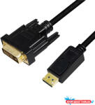 LogiLink DisplayPort kábel, DP/M DVI/M, 1080p, fekete, 2 m (MD_CV0131)