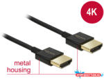 Delock Nagysebességű HDMI-kábel Ethernettel - HDMI-A > HDMI-A, 3D, 4K, 0, 5 m, vékony, prémium (MD_84786)