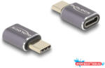Delock USB Adapter 40 Gbps USB Type-C PD 3.0 100 W csatlakozódugóval - csatlakozóhüvellyel, portkímélővel 8K 60 Hz fém (MD_60046)