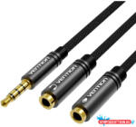Vention KÁBEL 3.5mm M to 2*3.5mm F Stereo Splitter Kábel 0.3M (BBMBY)