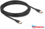 Delock USB 2.0 kábel USB Type-C dugó - dugó PD 3.0 60 W 4 m fekete Szilikon (MD_81240)
