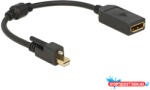 Delock Adapter mini Displayport 1.2-dugós csatlakozó csavarral > Displayport-csatlakozóhüvely 4K (MD_62638)
