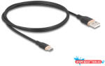 Delock USB 2.0 kábel USB A-típusú dugó - USB Type-C dugó 1 m fekete Szilikon (MD_81226)