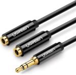 UGREEN Audioadapter UGREEN Splitter Dual, 2 x 3, 5 mm, 0, 25 m, fekete