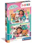 Clementoni Puzzle pentru copii Clementoni din 2 х 20 piese -Casa de păpuși a lui Gaby (24832) Puzzle