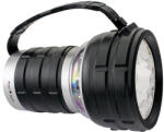 Strend Pro Elemlámpa, Strend Pro Spotlight SL5989 eXlight, fekete/ezüst, 12 LED, 3 fényerőfokozat, elemes (3 x D), 40 lm, 50 m hatótáv, cserélhető gumi markolat (TC217228)