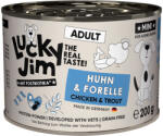  Lucky Jim 6x200g Lucky Jim MINI Adult csirke & pisztráng nedves kutyatáp