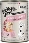  Lucky Jim 24x400g Lucky Jim Adult Marha & bárány nedves kutyatáp