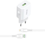 S-Link AND-EC14B USB-A hálózati töltő + USB-A - Lightning 100cm kábel fehér (36832) (36832) - aqua
