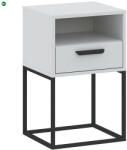 INTERMEBLE Éjjeliszekrény Fiókkal Fehér Színben CADRO NR5 40 cm PUSH