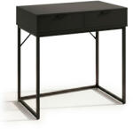 AKORD Furniture Factory AKORD ELANO Loft Konzolasztal 2 Fiókkal 80 cm Fekete Fém Lábakkal (AKO-KONELANOCZACZA)