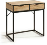AKORD Furniture Factory AKORD ELANO Konzolasztal 2 Fiókkal 80 cm Dąb Craft Fekete Lábakkal (AKO-KONELANOCRACZA)