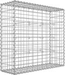 SONGMICS Gabion rács, galvanizált acél hálóval 100x90x30cm (GGB193)