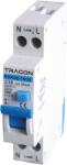 TRACON Tracon KVKGE-16/100 Kombinált védőkapcsoló, elektronikus, 2P, 1 modul, C kar. C16, 100mA, 6kA, A, E3 (KVKGE-16/100)