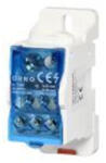 ORNO OR-LZ-8207/125 125A-es elosztóblokk, bemeneti csatlakozók 1x16 és 1x35mm2, kimeneti csatlakozók 6x16mm2, kényelmes DIN sínre szerelhető (OR-LZ-8207/125)